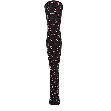 Candy Cane Cotton Blend Sweater Tights
