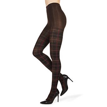 Glasgow Plaid Cotton Blend Sweater Tights