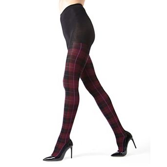 Glasgow Plaid Cotton Blend Sweater Tights