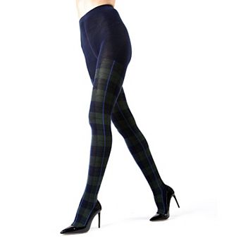 Glasgow Plaid Cotton Blend Sweater Tights