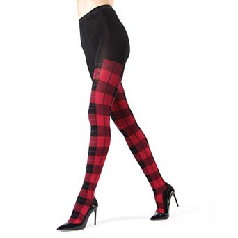 Glasgow Plaid Cotton Blend Sweater Tights