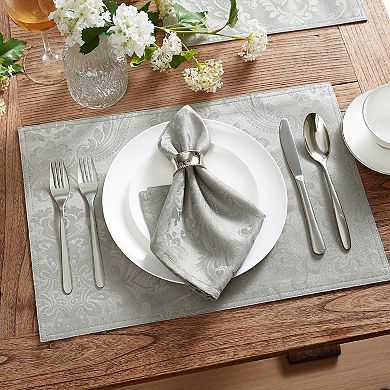 Elrene Home Fashions Caiden Elegance Damask Napkin, Set of 4, 17"x17"