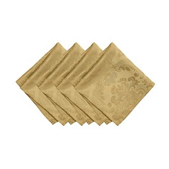 Elrene Home Fashions Caiden Elegance Damask Napkin, Set of 4, 17"x17"
