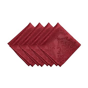 Elrene Home Fashions Caiden Elegance Damask Napkin, Set of 4, 17"x17"
