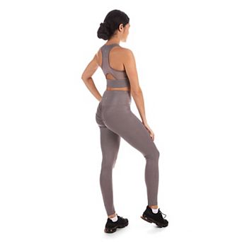 Women's Metallic Print Racerback Sports Bra with Removable Cups