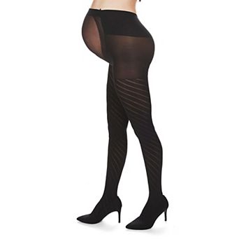 Women's Spiral Patterned Cotton Blend Maternity Tights