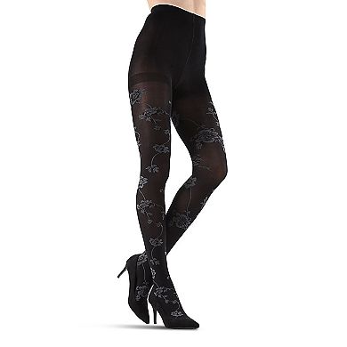 Wild Floral Opaque Tights