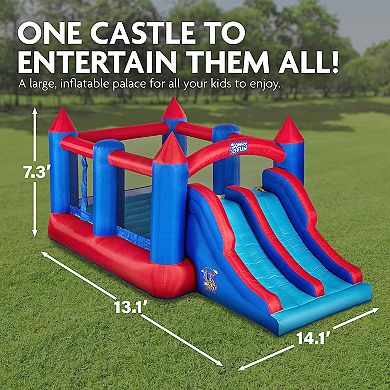 Sunny & Fun Bounce House, Bouncy House for Kids Outdoor with Toddler Slide