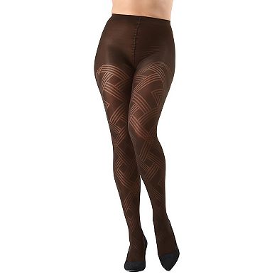 Geometric Pattern Opaque Tights