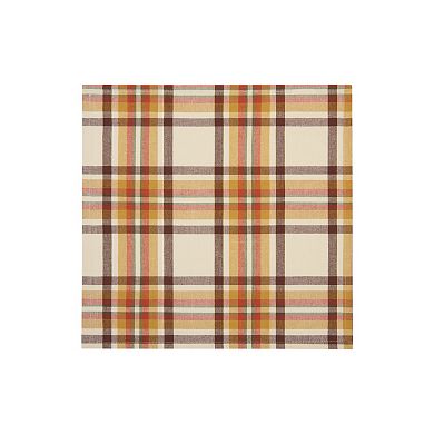 Elrene Home Fashions Russet Harvest Woven Plaid Napkins, Set of 8