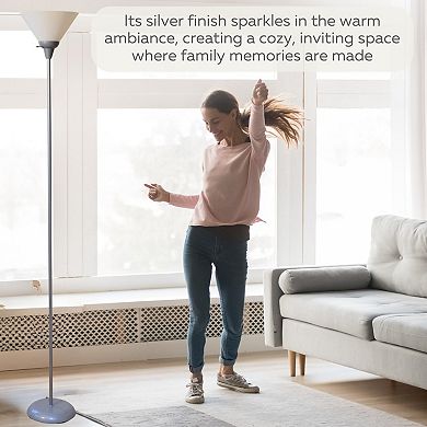 Mary Floor Lamp with White Cone Shade