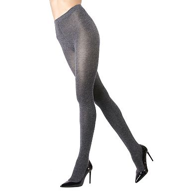 Shiny Cotton Blend Seamless Sweater Tights
