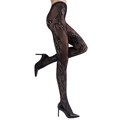 Feather Lace Net Tights