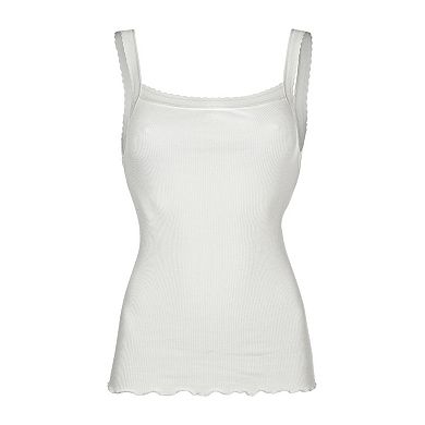 Women's Cotton Seamless Ribbed Lace Camisole