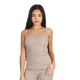 Women's Cotton Seamless Ribbed Lace Camisole