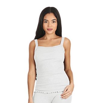 Women's Cotton Seamless Ribbed Lace Camisole