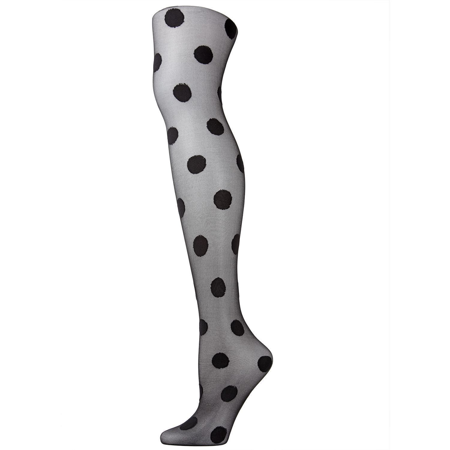 Girls Sheer Pattern Polka Dots Spotted Tights Party Special Occasion