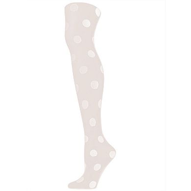 Women's Sheer Polka Dot Nylon Tights
