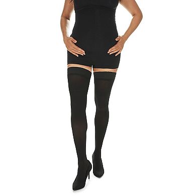 Microfiber Opaque Thigh High Stockings