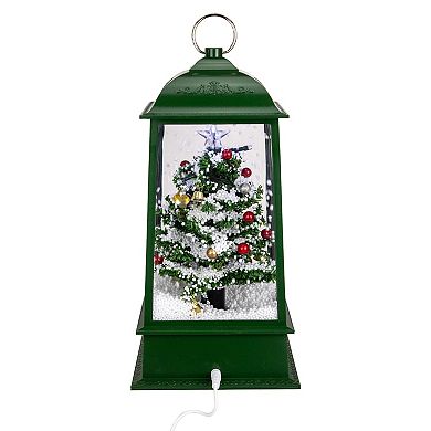 Snowing and musical christmas tree