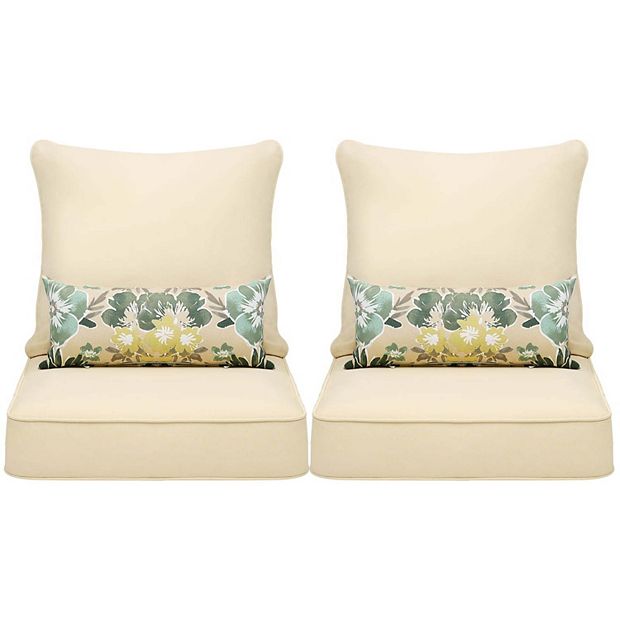 Linen deep seat outdoor cushion set hotsell