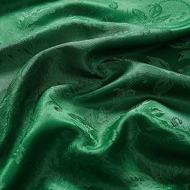 Elrene Home Fashions Poinsettia Elegance Jacquard Holiday Napkins, Set of 4, 17"x17"