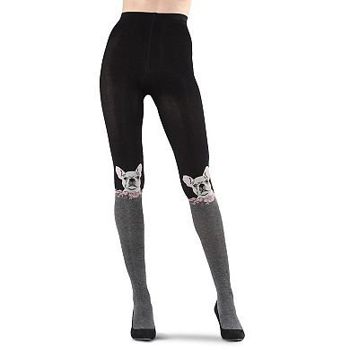 Frenchie Face Sweater Tights