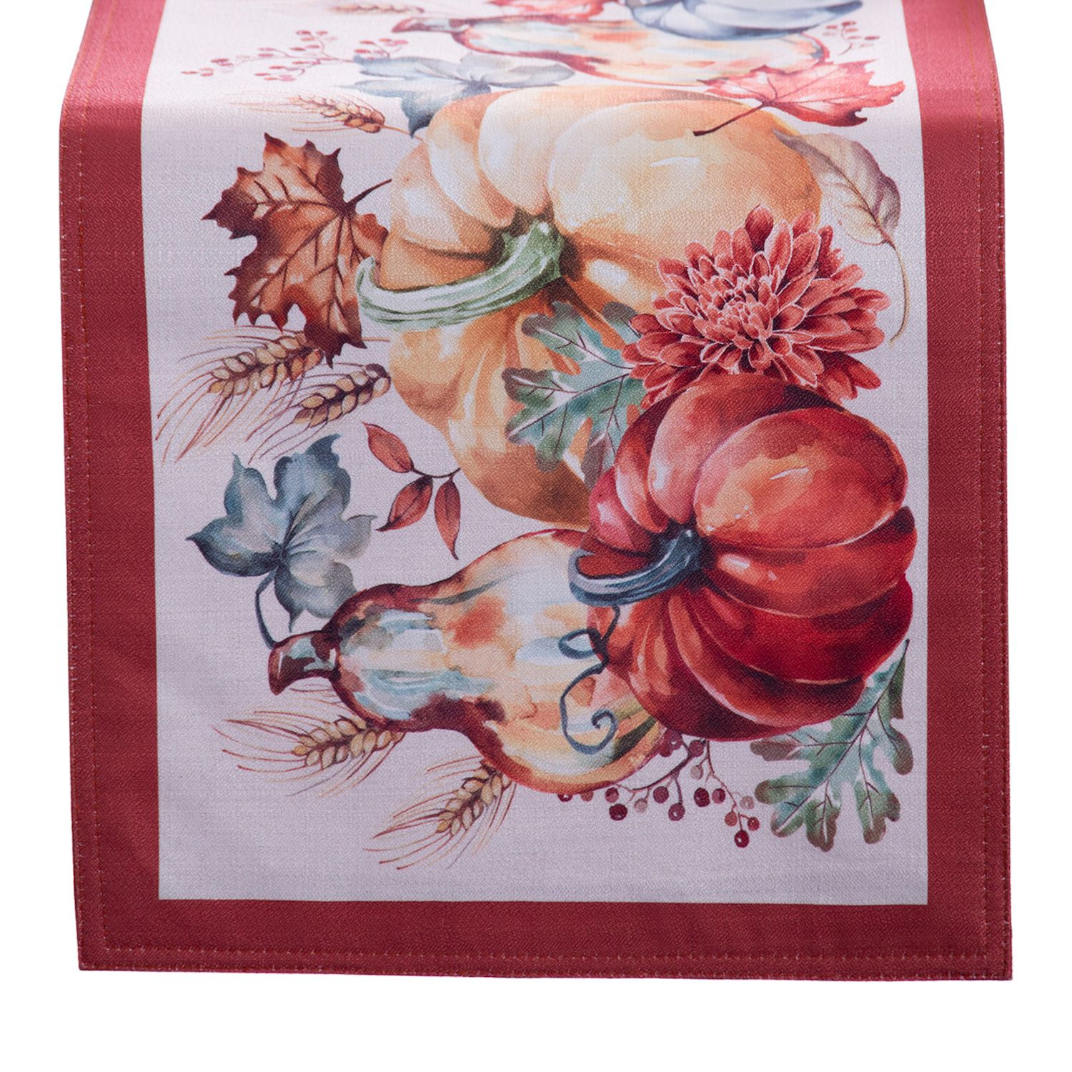 Elrene Home Fashions Autumn Blooms Fall Thanksgiving Table Runner - 13x70 Inch Floral Decorative Runner