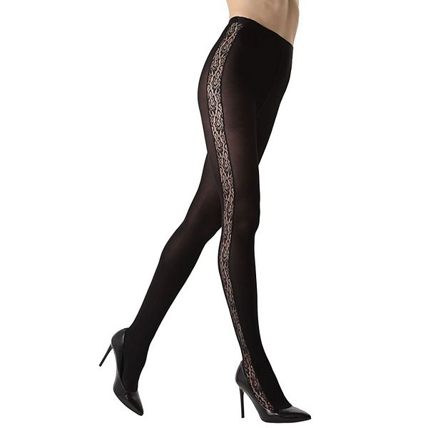 Lace Inset Opaque Tights