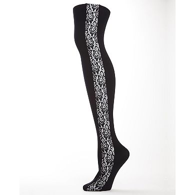 Lace Inset Opaque Tights