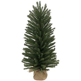 18" Traditional Scottsdale Mini Pine Artificial Christmas Tree with Burlap Unlit