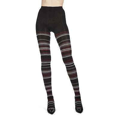 Lulea Striped Cotton Blend Sweater Tights