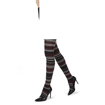 Lulea Striped Cotton Blend Sweater Tights