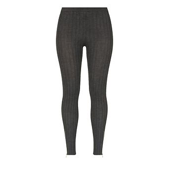 Cremallera Zipper Accent Cotton Blend Sweater Leggings