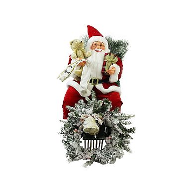 26" Red and White Traditional Santa Claus Christmas Figure