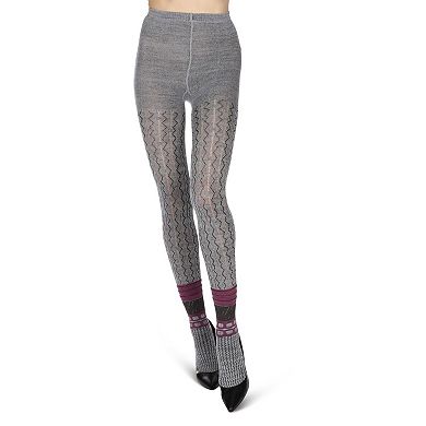 Women's Designernate Cotton Blend Multi-Pattern Sweater Tights