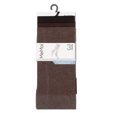 Heather/solid 3 Pair Trouser Socks