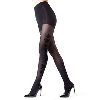 Floral Cascade Semi-Opaque Tights