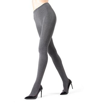 Heather Plush-Lined Fleece Control Top Tights