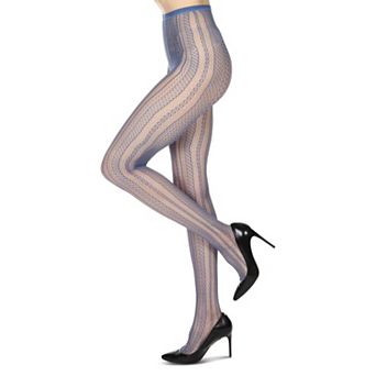 Optic Spiral Sheer Net Tights