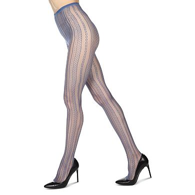 Optic Spiral Sheer Net Tights