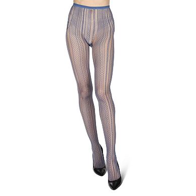 Optic Spiral Sheer Net Tights
