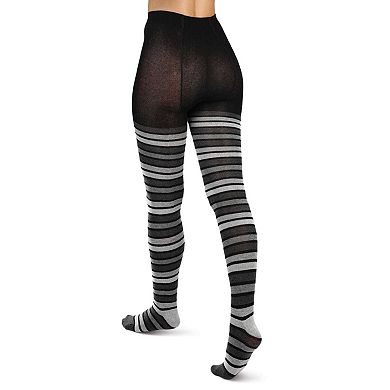 Multi Stripe Cotton Blend Sweater Tights