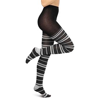 Multi Stripe Cotton Blend Sweater Tights