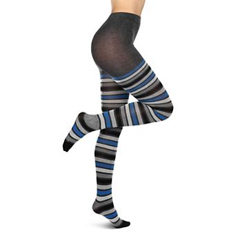 Multi Stripe Cotton Blend Sweater Tights