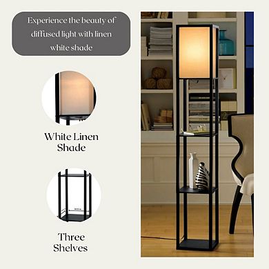 Floor Lamp with Shelves