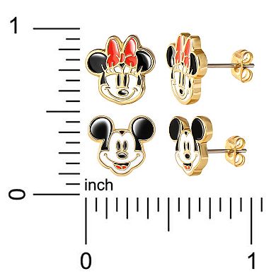 Disney's Mickey & Minnie Mouse Stud Earring Duo Set