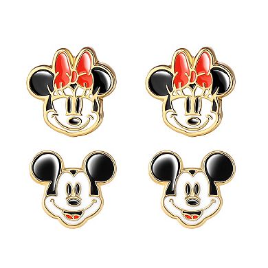 Disney's Mickey & Minnie Mouse Stud Earring Duo Set