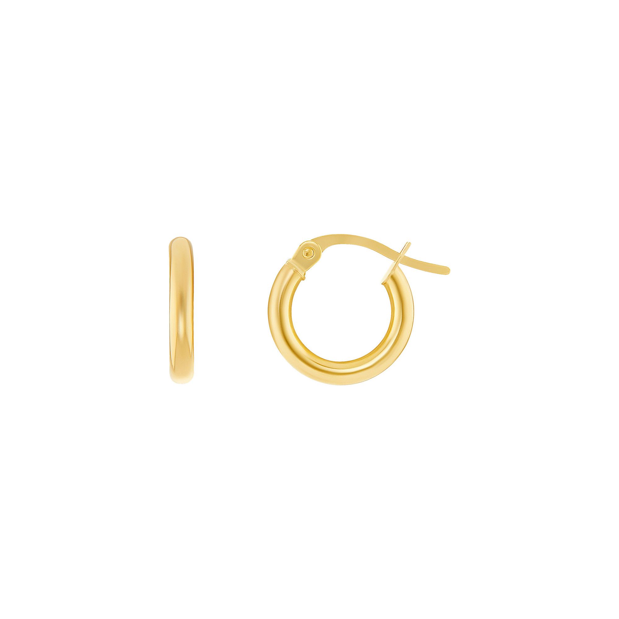 PRIMROSE 14k Gold Polished Hoop Earrings, Womens, Size: 45MM, Yellow Gold 