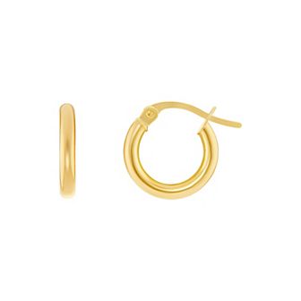 PRIMROSE 14k Gold Polished Hoop Earrings